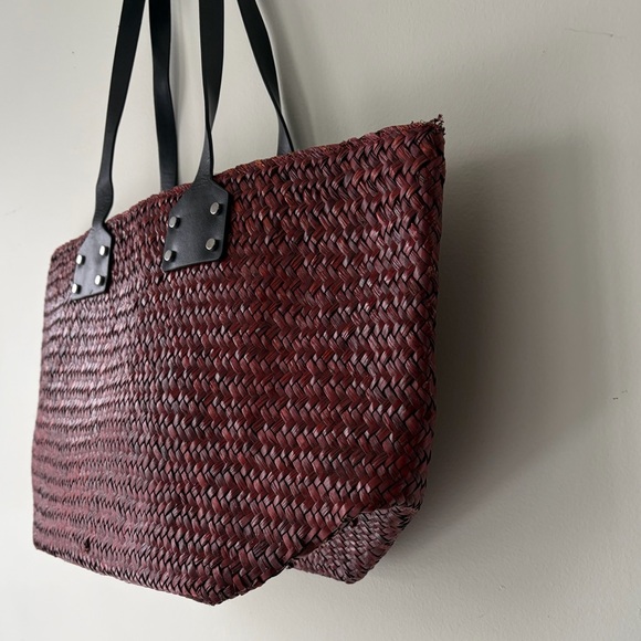 ALL SAINTS  Mosley Straw Leather Tote - Picture 5 of 10